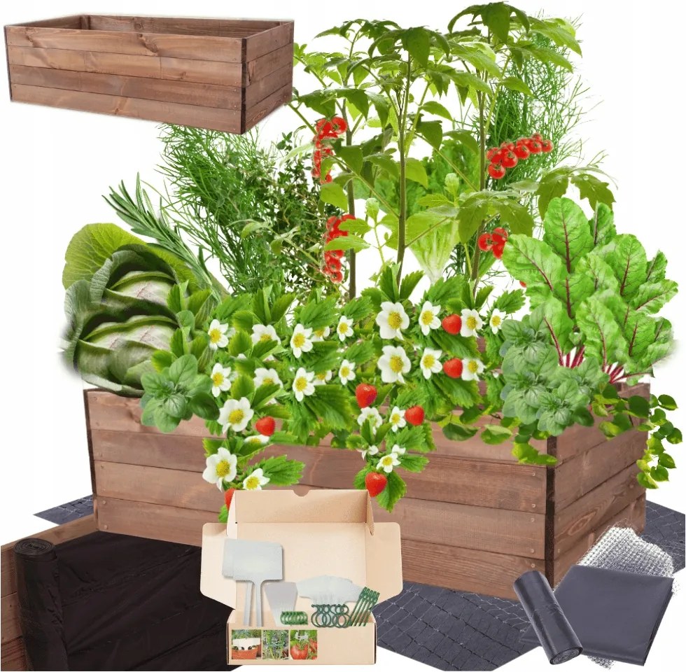 Zöldségágyás magasított láda inspector virágtartó impregnáló 36x120x60