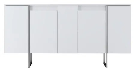 Konzolasztal Luxe - White, Silver