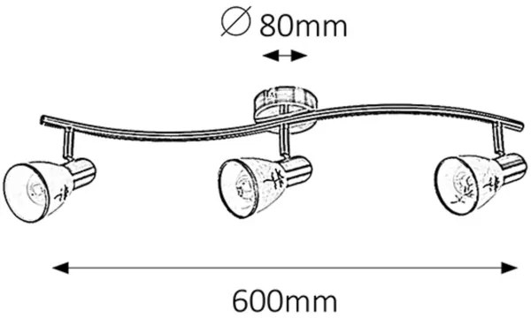 Rabalux 6358 - Spotlámpa ART FLOWER 3xE14/40W/230V