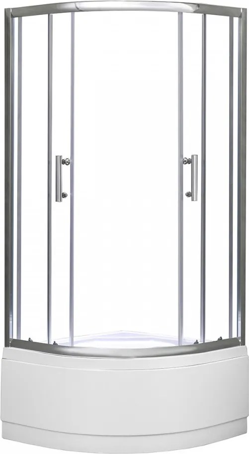 Spirit Deep 90x90 cm-es íves zuhanykabin, mélytálcával