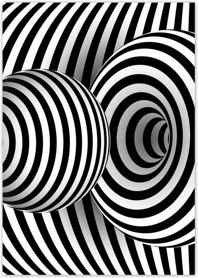 Poszterek A4 Pion Absztrakt fekete-fehér