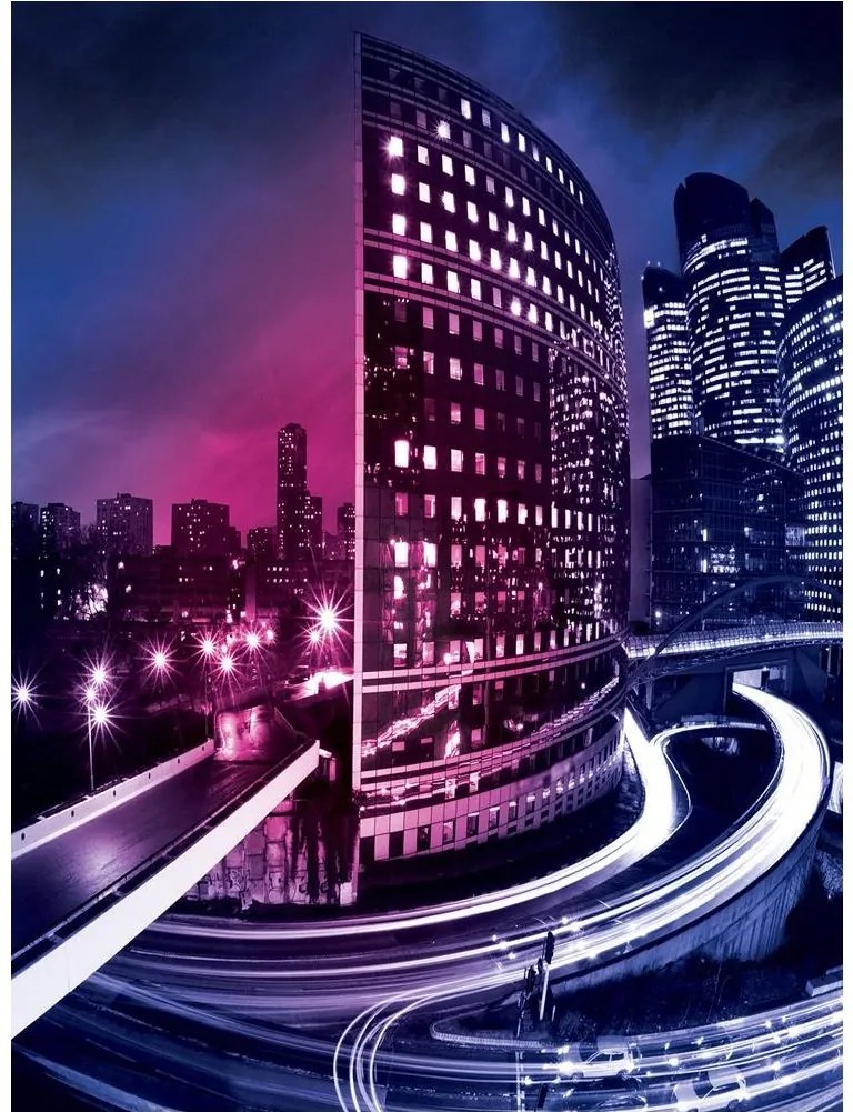 Fotótapéta város éjszaka utca fotótapéta 206 x 275