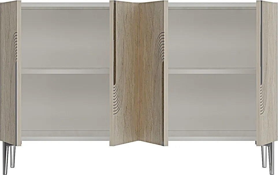 Meyra 120 - White, Travertine, Silver