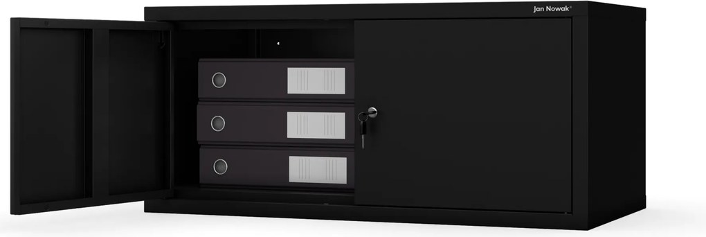 Felső szekrényelem EWA Compact öltözőszekrényhez – 800 x 380 x 400 mm, fekete