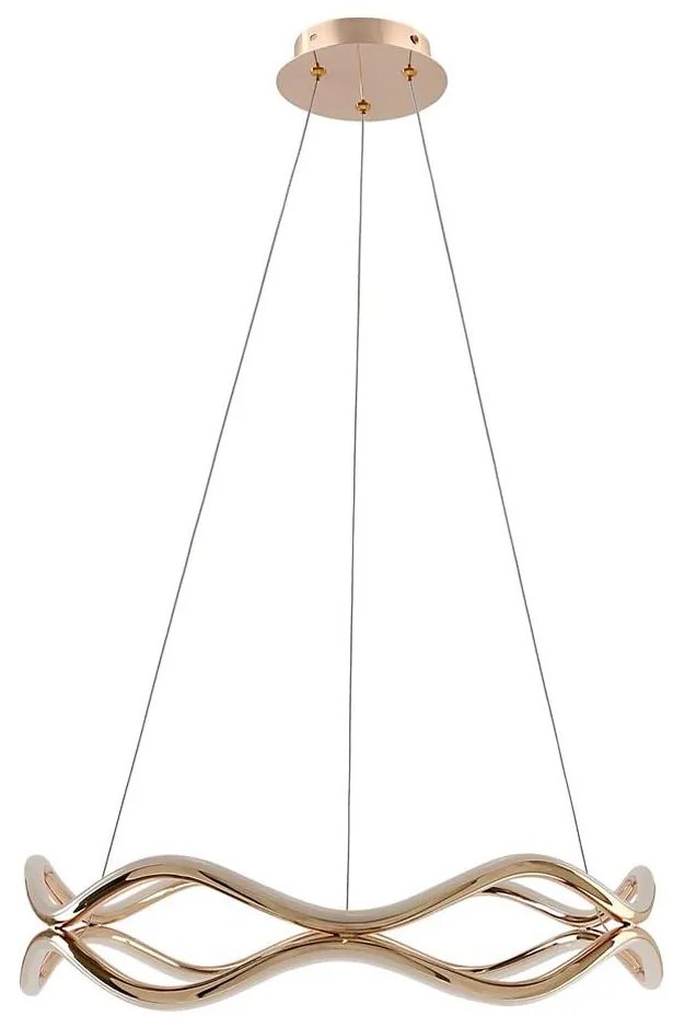 LED csillár zsinóron VAVE LED/28W/230V rózsaarany