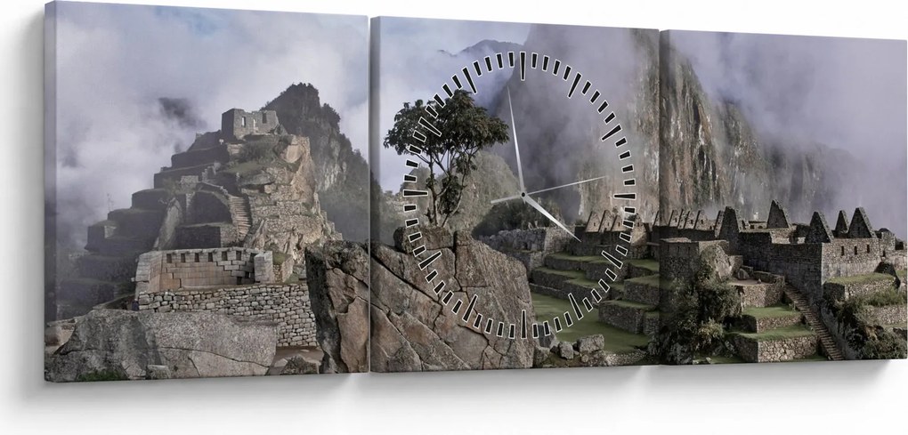 Kép - Machu Picchu (órával) (90x30 cm)