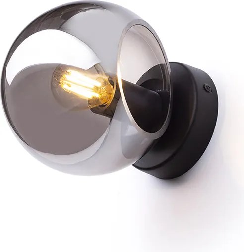 RENDL SOLARIS felületre szerelhető füstös üveg/fekete 230V LED E14 7W