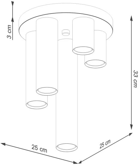 Sollux SL.1465 - Spotlámpa LAGOS 5xGU10/10W/230V fehér