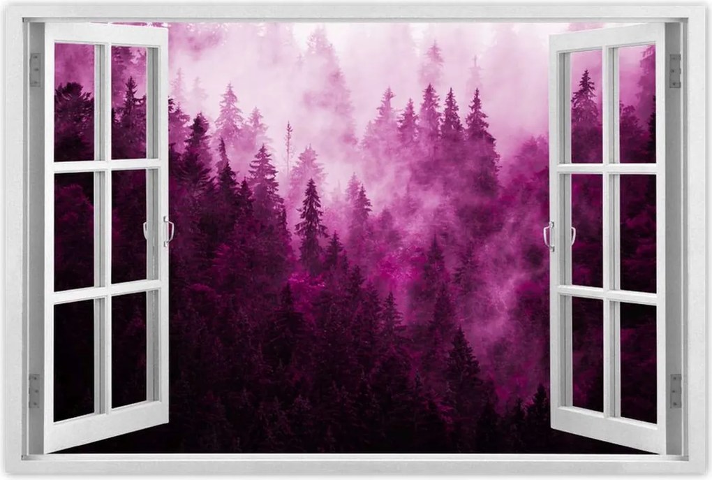 Poszterek 60x40 Tájkép Rózsa Hegyek Köd