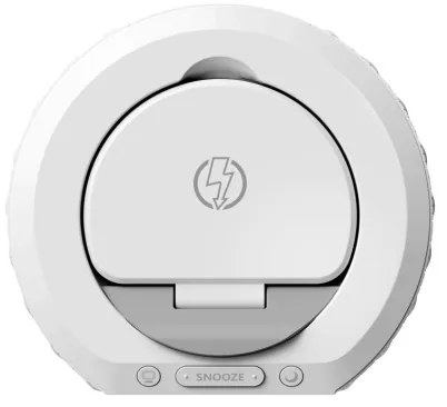 Immax 08983L - Ébresztő LCD-vel, 27W/9V Qi vezeték nélküli töltő, fehér