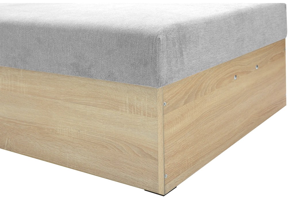 Egyszemélyes ágy (heverő) 85 cm Idona (szürke) (ágyráccsal és matraccal) (tárolóhellyel). 1098588