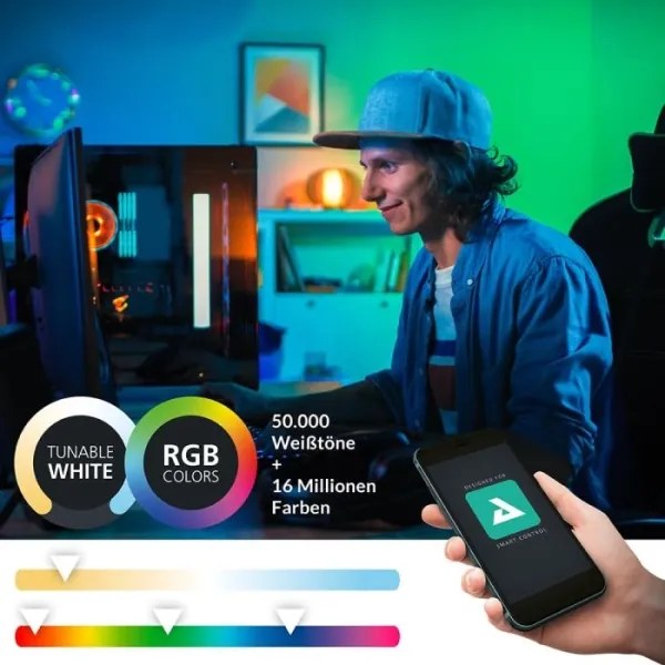 Eglo 900019 - LED RGBW állítható fürdőszobai tükörvilágítás 15,6W/230V IP44