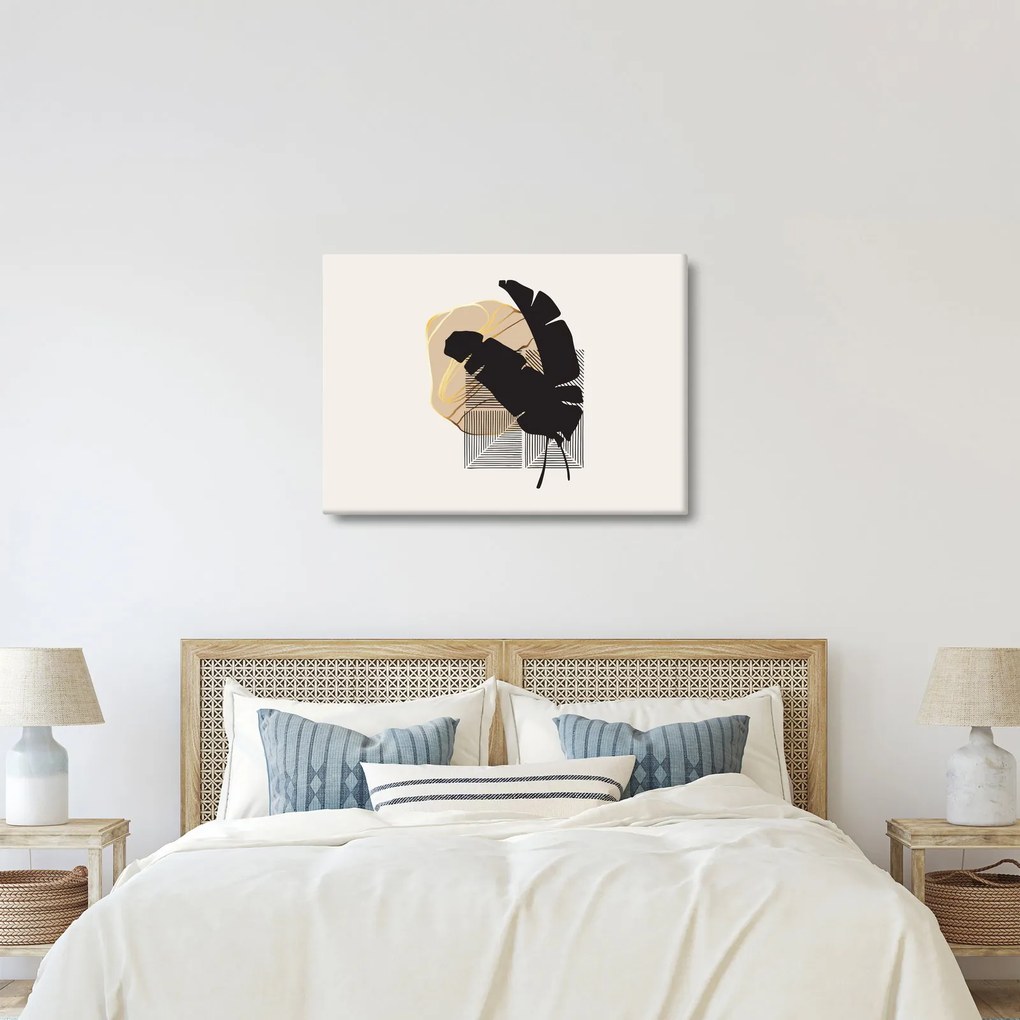 Kép - Absztrakció trópusi levelekkel N⁰4 (70x50 cm)