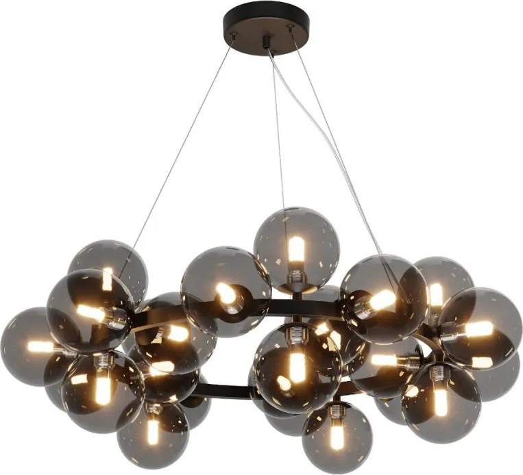 MAYTONI MOD545PL-25B DALLAS Modern Led Függesztett Lámpa Fekete, Füstös G9 IP20