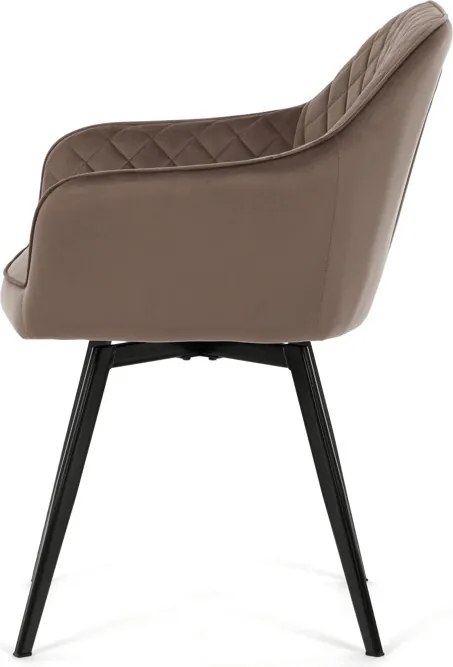 Étkezőszék barna bársony DCH-425 BR4