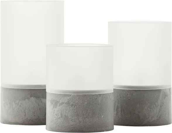Brilliant - 3 db LED gyertya szett BOUGIE LED/2xAA IP44 szürke/fehér