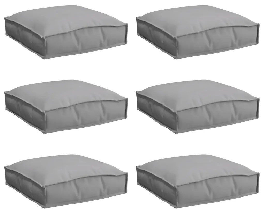 Pallet párnák ülésekhez 6 db Szürke 40x40x8 cm Oxford szövet