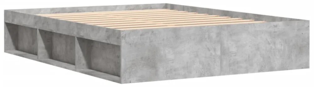 betonszürke ágykeret 140 x 200 cm