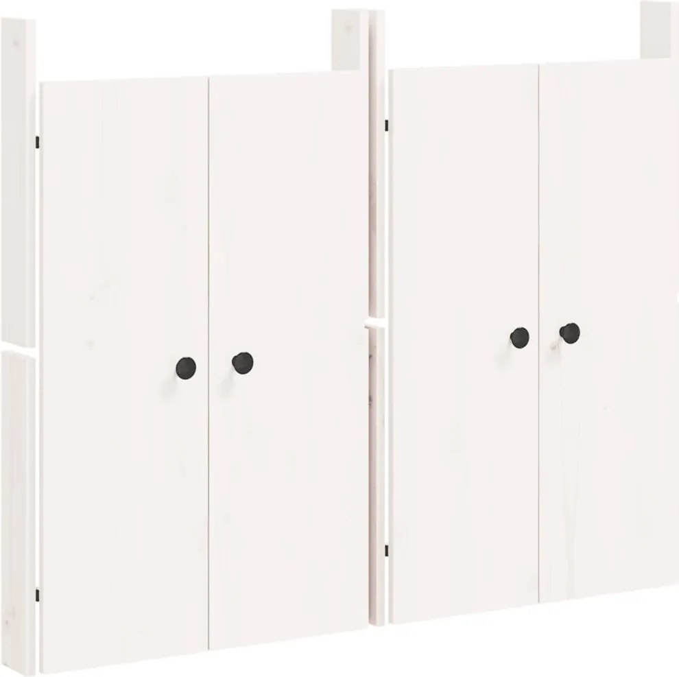 vidaXL 2 db fehér tömör fenyőfa MEPPEL kültéri konyhaszekrény ajtó 50x9x82 cm