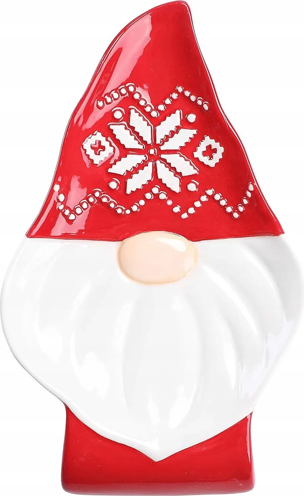 Bico Kerámia Manó Alátét Karácsonyi Dekoráció 19x11 cm Piros