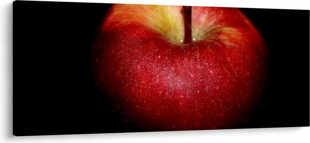 Az alma képe és a fekete háttér (120x50 cm)