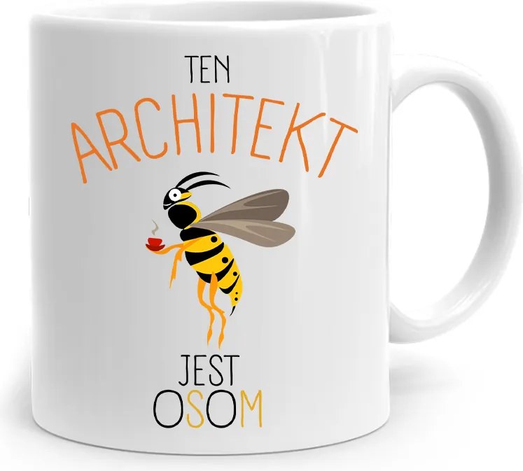 Építész Bögre Tervező Az Építész Egy Darázs nyomtatott fényképpel