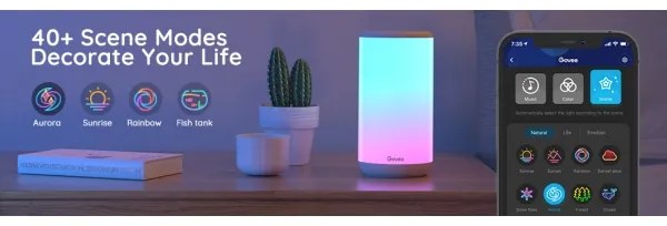 Govee - LED RGBIC Dimmelhető asztali lámpa AURA 2 2200-6500K Wi-Fi Matter