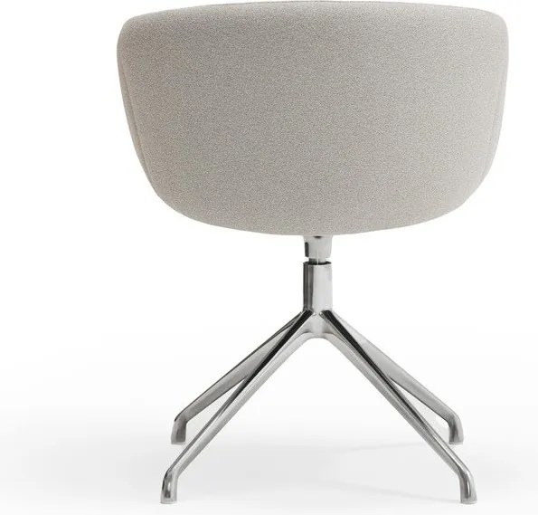 Világosszürke kárpitozott karfás étkezőfotel Add – Teulat