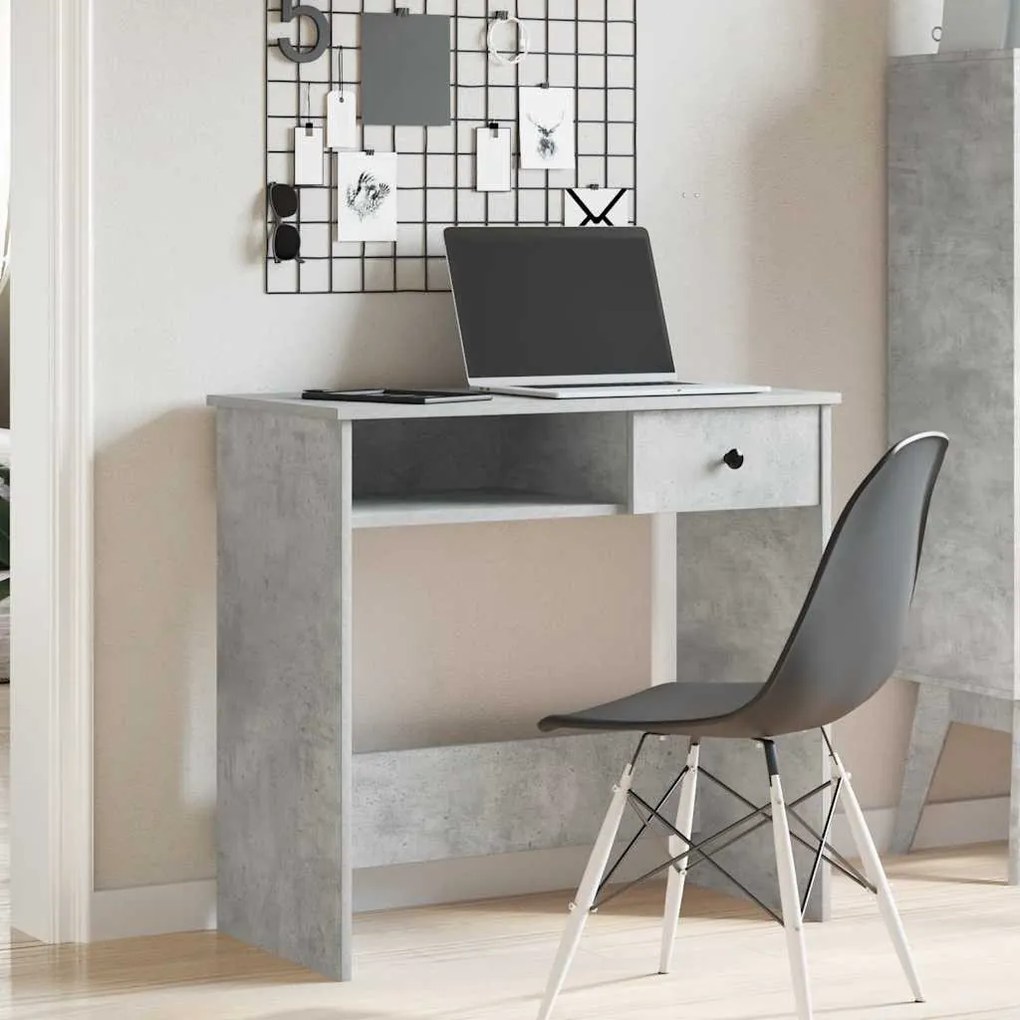 vidaXL betonszürke forgácslap íróasztal 80 x 40 x 75 cm