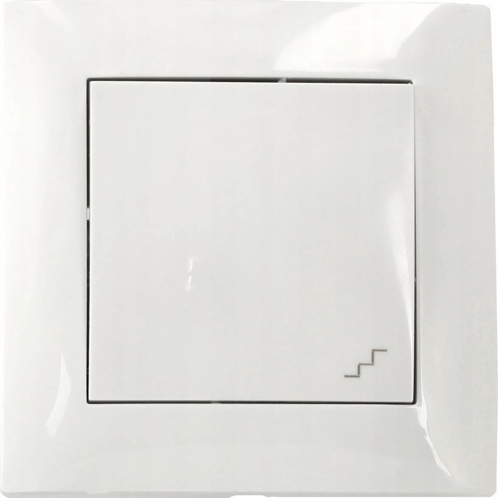 Kapcsoló Lépcsőkapcsoló Süllyesztett Fehér Konzervhez 10A 230V