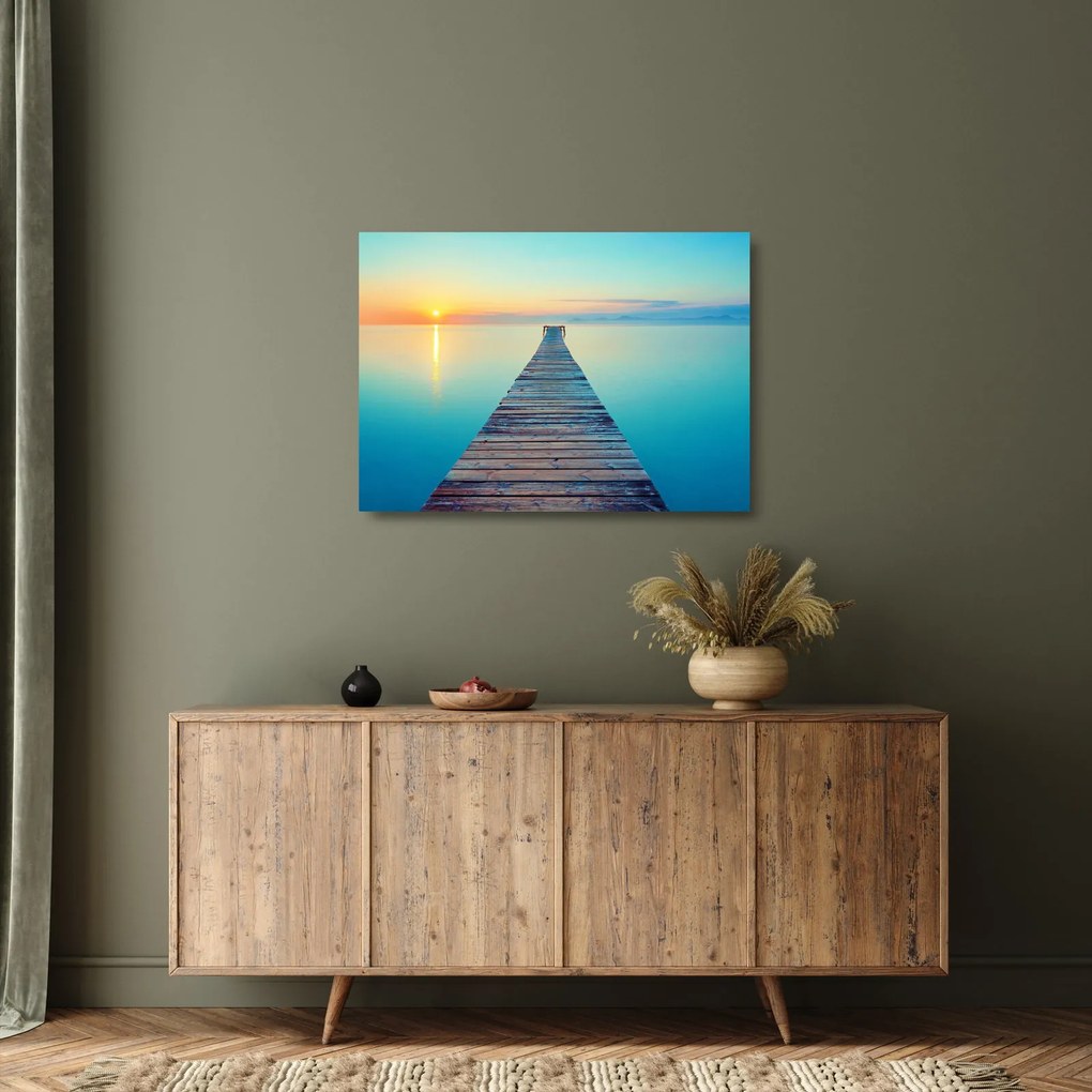Kép - Móló a végtelenségig (üvegen) (70x50 cm)