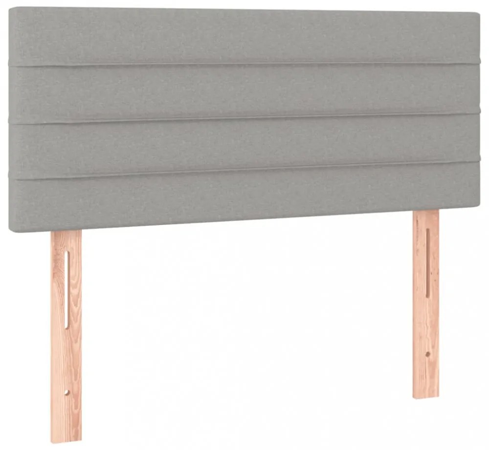 világosszürke szövet LED-es fejtámla 100x5x78/88 cm