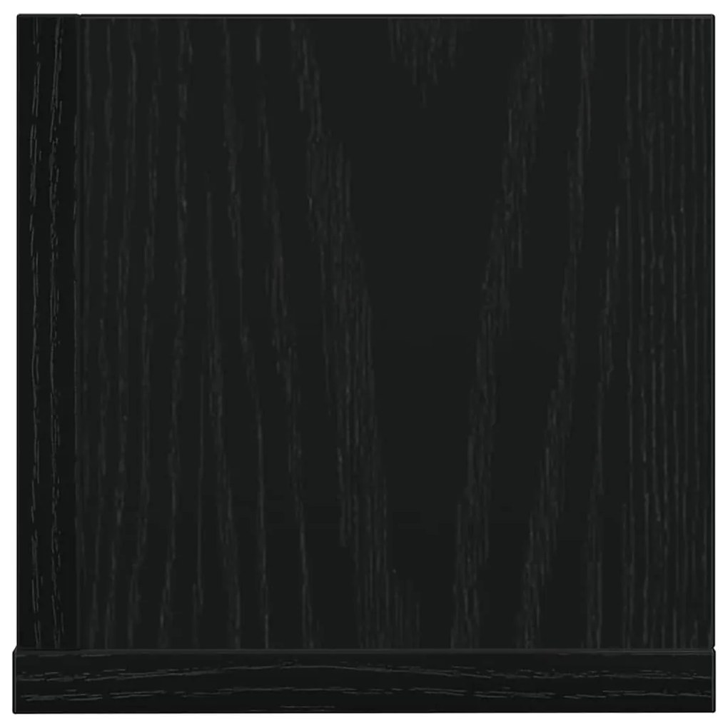 2 db fekete szerelt fa fali polc 100 x 16,5 x 16,5 cm