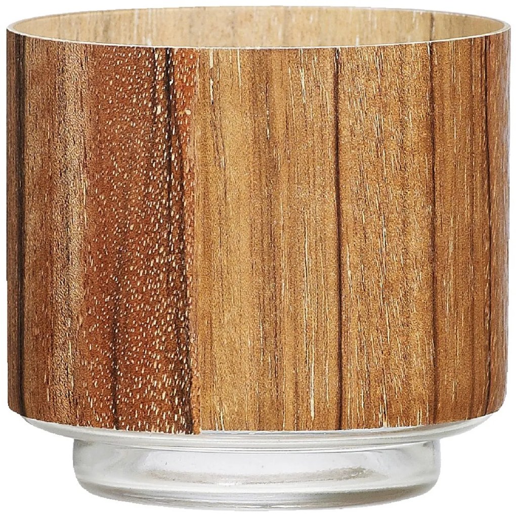 BOLSIUS Teafény gyertyatartó GLOW barna M