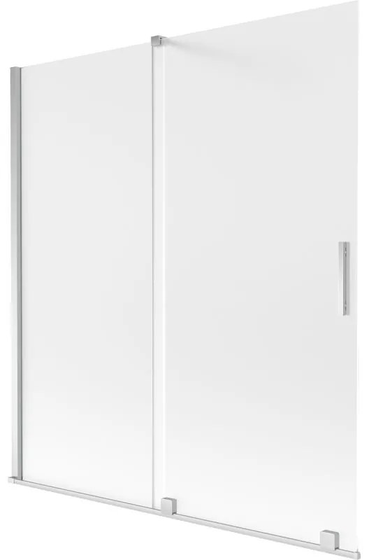 Mexen Velar, 2 szárnyas eltolható kádparaván 150 x 150 cm, 8 mm mattüveg, króm, 896-150-000-31-01