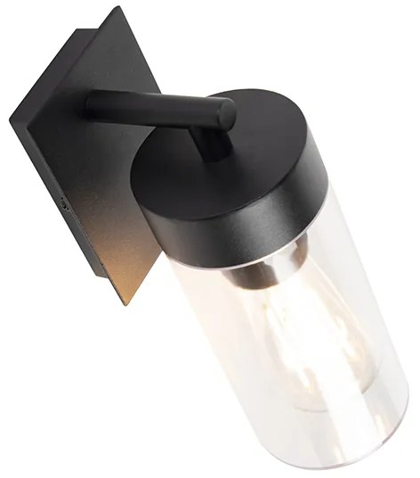 Modern kültéri fali lámpa fekete - Rullo