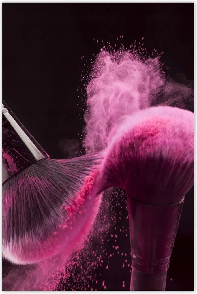 Poszterek 80x120 Ecsetek rózsaszín púderrel