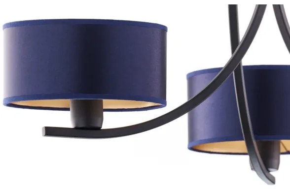 Jupiter 2099 - láncos csillár ARTHUR 3xE27/15W/230V kék/fekete