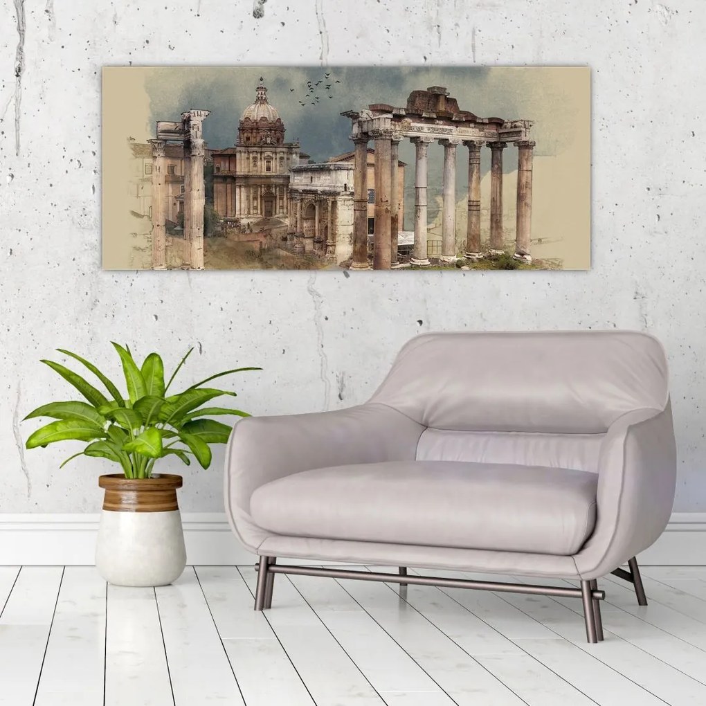 Kép - Forum Romanum, Róma, Olaszország (120x50 cm)