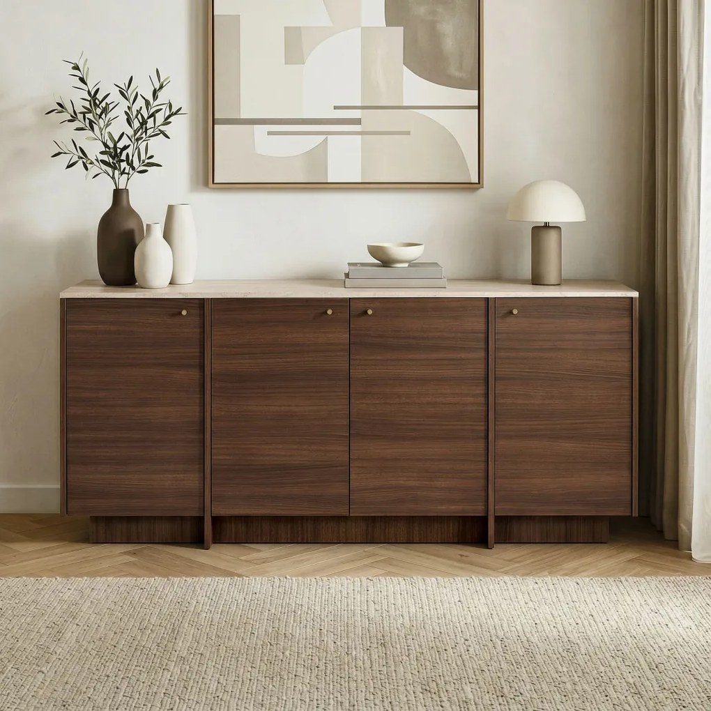 Varen - Travertine, Milano Walnut