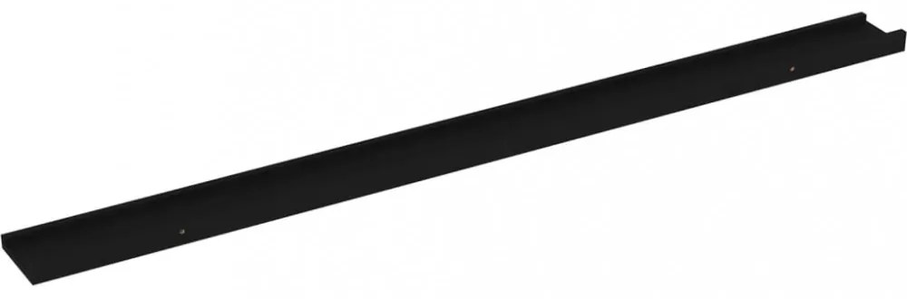 4 db fekete fali polc 115 x 9 x 3 cm