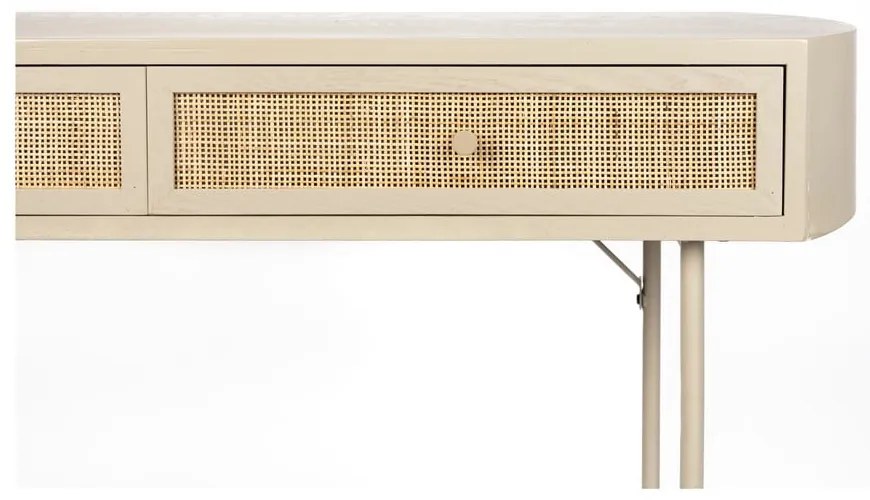 Bézs konzolasztal 40x120 cm Amaya – White Label