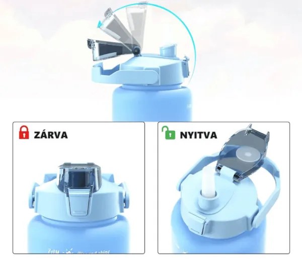 Havita 3in1 motivációs kulacs szett 2L/900ML/300 ML Családi készlet
