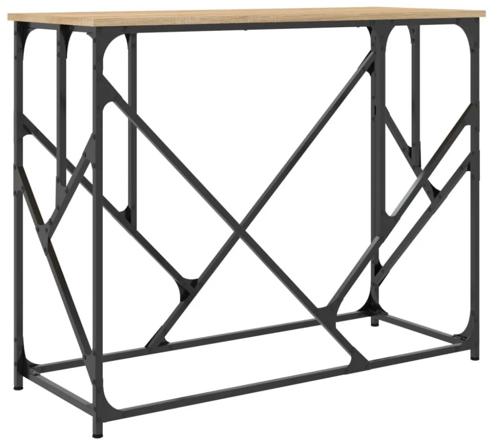 sonoma tölgy színű szerelt fa tálalóasztal 100 x 40 x 80 cm