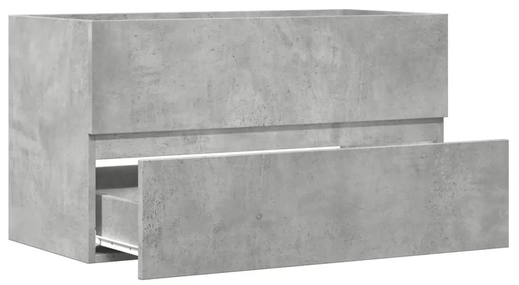 betonszürke szerelt fa mosdószekrény 90 x 38,5 x 45 cm