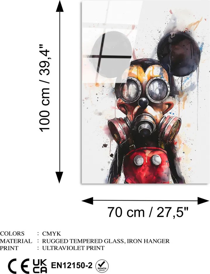 UV-1213 edzett üvegkép, 70 x 100 cm