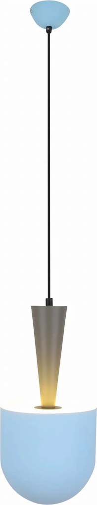 Gyerek függőlámpa kék-szürke gomba E27 Candellux