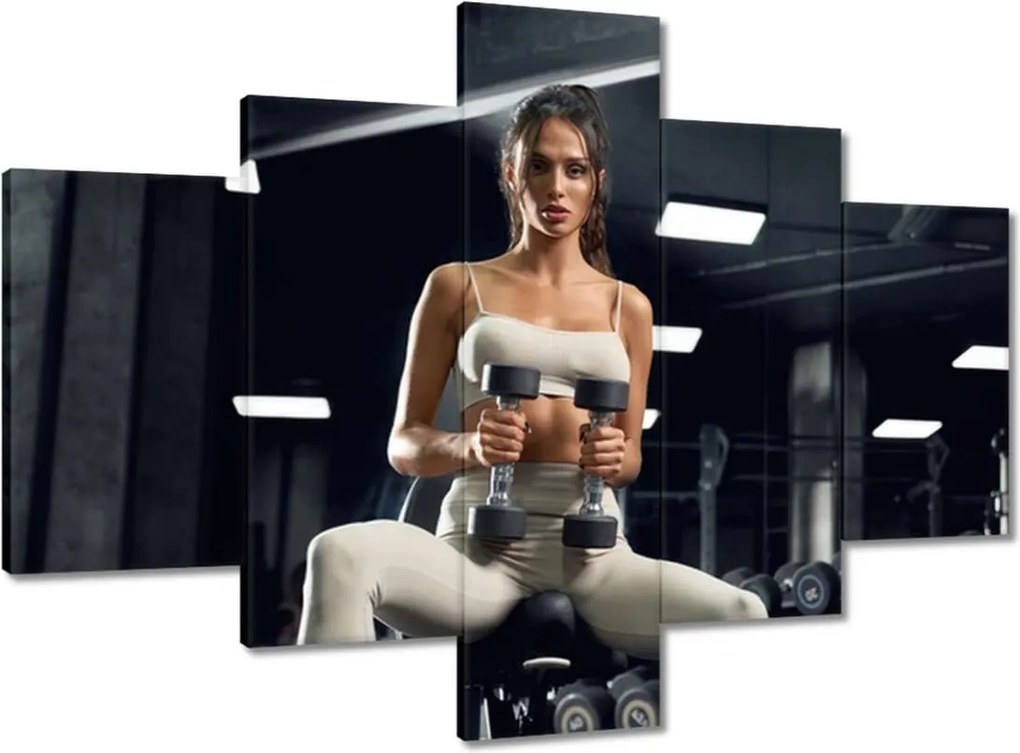 Képek 100x70 Lány az edzőteremben