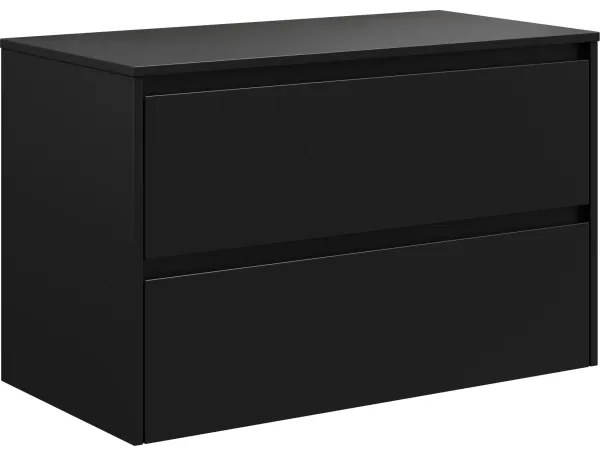 TRONDHEIM 90 cm-es fürdőszobai mosdószekrény, fekete