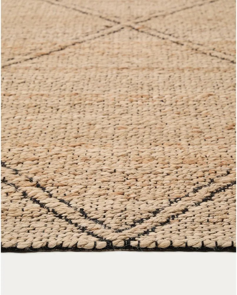 Natúr színű kézi szövésű juta szőnyeg 160x230 cm Vallalta – Kave Home